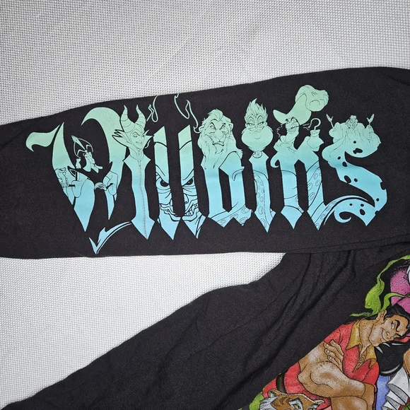 Disney Villains Long Sleeve Graphic T-Shirt Mens XL Black Ursula Maleficent Scar - Picture 4 of 8